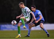 9 April 2021; Stephen Kinsella of Bray Wanderers in action against Luke Boore of UCD during the SSE Airtricity League First Division match between UCD and Bray Wanderers at the UCD Bowl in Belfield, Dublin. Photo by Piaras Ó Mídheach/Sportsfile