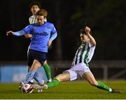 9 April 2021; Paul Doyle of UCD is tackled by Luka Lovic of Bray Wanderers during the SSE Airtricity League First Division match between UCD and Bray Wanderers at the UCD Bowl in Belfield, Dublin. Photo by Piaras Ó Mídheach/Sportsfile