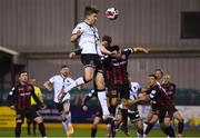 9 April 2021; Ole Erik Midtskogen of Dundalk has a header on goal during the SSE Airtricity League Premier Division match between Dundalk and Bohemians at Oriel Park in Dundalk, Louth. Photo by Ben McShane/Sportsfile