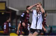 9 April 2021; Ole Erik Midtskogen of Dundalk reacts after a missed opportunity on goal during the SSE Airtricity League Premier Division match between Dundalk and Bohemians at Oriel Park in Dundalk, Louth. Photo by Ben McShane/Sportsfile