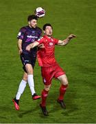 9 April 2021; Karl Fitzsimons of Wexford in action against Michael Barker of Shelbounre during the SSE Airtricity League First Division match between Shelbourne and Wexford at Tolka Park in Dublin. Photo by Eóin Noonan/Sportsfile