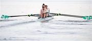 10 April 2021; Margaret Cremen, left, and Aoife Casey of Ireland compete in their A/B semi-final of the Lightweight Women's Double Sculls during Day 2 of the European Rowing Championships 2021 at Varese in Italy. Photo by Roberto Bregani/Sportsfile