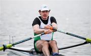 10 April 2021; Daire Lynch of Ireland before competing in his C/D semi-final of the Men's Single Sculls during Day 2 of the European Rowing Championships 2021 at Varese in Italy. Photo by Roberto Bregani/Sportsfile