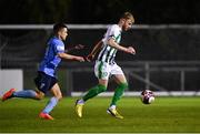 9 April 2021; Stephen Kinsella of Bray Wanderers in action against Sean Brennan of UCD during the SSE Airtricity League First Division match between UCD and Bray Wanderers at the UCD Bowl in Belfield, Dublin. Photo by Piaras Ó Mídheach/Sportsfile