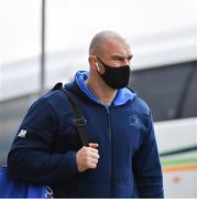 10 April 2021; Rhys Ruddock of Leinster arrives before the Heineken Champions Cup Pool Quarter-Final match between Exeter Chiefs and Leinster at Sandy Park in Exeter, England. Photo by Ramsey Cardy/Sportsfile