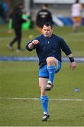 10 April 2021; Cian Healy of Leinster warms up before the Heineken Champions Cup Pool Quarter-Final match between Exeter Chiefs and Leinster at Sandy Park in Exeter, England. Photo by Ramsey Cardy/Sportsfile