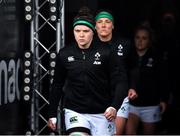 10 April 2021; Ciara Griffin of Ireland leads out her side before the Women's Six Nations Rugby Championship match between Wales and Ireland at Cardiff Arms Park in Cardiff, Wales. Photo by Ben Evans/Sportsfile