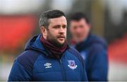 10 April 2021; Drogheda United manager Tim Clancy before the SSE Airtricity League Premier Division match between Longford Town and Drogheda United at Bishopsgate in Longford. Photo by Sam Barnes/Sportsfile