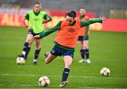 10 April 2021; Aine O'Gorman during a Republic of Ireland Women training session at King Baudouin Stadium in Brussels, Belgium. Photo by David Stockman/Sportsfile