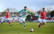 10 April 2021; Ronan Finn of Shamrock Rovers during the SSE Airtricity League Premier Division match between Sligo Rovers and Shamrock Rovers at The Showgrounds in Sligo. Photo by Stephen McCarthy/Sportsfile