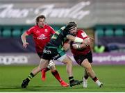 10 April 2021; Marty Moore of Ulster is tackled by Alex Waller of Northampton Saints during the Heineken Challenge Cup Quarter-Final match between Northampton Saints and Ulster at Franklin's Gardens in Northampton, England. Photo by Matt Impey/Sportsfile
