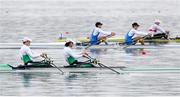11 April 2021; Philip Doyle, left, and Ronan Byrne of Ireland on their way to winning the Men's Double Sculls B Final during Day 3 of the European Rowing Championships 2021 at Varese in Italy. Photo by Roberto Bregani/Sportsfile