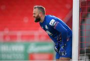 10 April 2021; Shamrock Rovers goalkeeper Alan Mannus during the SSE Airtricity League Premier Division match between Sligo Rovers and Shamrock Rovers at The Showgrounds in Sligo. Photo by Stephen McCarthy/Sportsfile