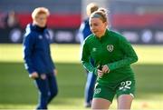11 April 2021; Hayley Nolan of Republic of Ireland warms-up before the women's international friendly match between Belgium and Republic of Ireland at King Baudouin Stadium in Brussels, Belgium. Photo by David Catry/Sportsfile