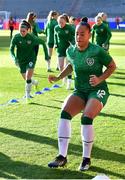 11 April 2021; Rianna Jarrett of Republic of Ireland warms-up before the women's international friendly match between Belgium and Republic of Ireland at King Baudouin Stadium in Brussels, Belgium. Photo by David Catry/Sportsfile