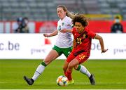 11 April 2021; Kassandra Missipo of Belgium in action against Megan Connolly of Republic of Ireland during the women's international friendly match between Belgium and Republic of Ireland at King Baudouin Stadium in Brussels, Belgium. Photo by David Catry/Sportsfile