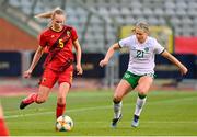 11 April 2021; Féli Delacauw of Belgium in action against Ruesha Littlejohn of Republic of Ireland during the women's international friendly match between Belgium and Republic of Ireland at King Baudouin Stadium in Brussels, Belgium. Photo by David Catry/Sportsfile