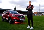 13 April 2021; Bohemians have taken two significant actions in the fight against climate change. Firstly, by signing up, through our Climate Justice Officer, to the UN’s Sports for Climate Action Framework and, secondly, by announcing MG Motor Ireland as the club's Official Vehicle Partner for 2021. The partnership will see club players and manager Keith Long drive 100% electric vehicles. Pictured at Dalymount Park in Dublin is James Talbot, Bohemians goalkeeper. Photo by Sam Barnes/Sportsfile