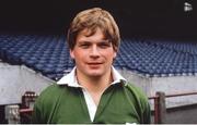 12 May 1985; Trevor Ringland during an Ireland rugby squad portrait session at Lansdowne Road in Dublin ahead of their summer tour to Japan. Photo by Jim O'Kelly/Sportsfile