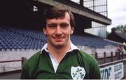 12 May 1985; Keith Crossan during an Ireland rugby squad portrait session at Lansdowne Road in Dublin ahead of their summer tour to Japan. Photo by Jim O'Kelly/Sportsfile