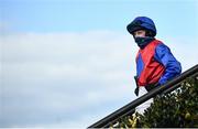 13 April 2021; Jockey Conor McNamara prior to the Fairyhouse Merchandise On Sale Mares handicap hurdle at Fairyhouse Racecourse in Ratoath, Meath. Photo by David Fitzgerald/Sportsfile