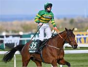 10 April 2020; Rachael Blackmore celebrates on Minella Times after winning the Randox Grand National at the Aintree Racecourse in Liverpool, England. Photo by Hugh Routledge/Sportsfile