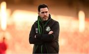 13 April 2021; Shamrock Rovers manager Stephen Bradley before the SSE Airtricity League Premier Division match between Derry City and Shamrock Rovers at the Ryan McBride Brandywell Stadium in Derry. Photo by Stephen McCarthy/Sportsfile