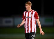 13 April 2021; Caoimhin Porter of Derry City during the SSE Airtricity League Premier Division match between Derry City and Shamrock Rovers at the Ryan McBride Brandywell Stadium in Derry. Photo by Stephen McCarthy/Sportsfile