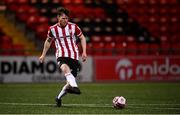 13 April 2021; Cameron McJannet of Derry City during the SSE Airtricity League Premier Division match between Derry City and Shamrock Rovers at the Ryan McBride Brandywell Stadium in Derry. Photo by Stephen McCarthy/Sportsfile