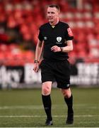 13 April 2021; Referee Damien MacGraith during the SSE Airtricity League Premier Division match between Derry City and Shamrock Rovers at the Ryan McBride Brandywell Stadium in Derry. Photo by Stephen McCarthy/Sportsfile