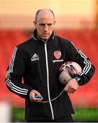 13 April 2021; Derry City coach Mark McChrystal before the SSE Airtricity League Premier Division match between Derry City and Shamrock Rovers at the Ryan McBride Brandywell Stadium in Derry. Photo by Stephen McCarthy/Sportsfile