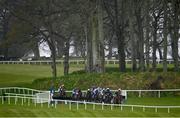 16 April 2021; Runners and riders in action during the Ballinrobe Maiden hurdle at Ballinrobe Racecourse in Mayo. Photo by David Fitzgerald/Sportsfile