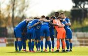16 April 2021; Waterford players huddle before the SSE Airtricity League Premier Division match between Waterford and Bohemians at the RSC in Waterford. Photo by Eóin Noonan/Sportsfile