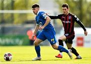 16 April 2021; Adam O'Reilly of Waterford in action against Ali Coote of Bohemians during the SSE Airtricity League Premier Division match between Waterford and Bohemians at the RSC in Waterford. Photo by Eóin Noonan/Sportsfile