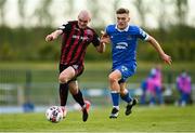 16 April 2021; Georgie Kelly of Bohemians in action against Cameron Evans of Waterford during the SSE Airtricity League Premier Division match between Waterford and Bohemians at the RSC in Waterford. Photo by Eóin Noonan/Sportsfile