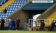 16 April 2021; Daryl Murphy of Waterford makes his way down the tunnel after sustaining an injury during the SSE Airtricity League Premier Division match between Waterford and Bohemians at the RSC in Waterford. Photo by Eóin Noonan/Sportsfile