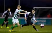 16 April 2021; Derek Daly of Athlone Town in action against Steven Kinsella of Bray Wanderers during the SSE Airtricity League First Division match between Bray Wanderers and Athlone Town at the Carlisle Grounds in Bray, Wicklow. Photo by Matt Browne/Sportsfile