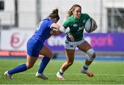 17 April 2021; Eimear Considine of Ireland is tackled by Carla Neisen of France during the Women's Six Nations Rugby Championship match between Ireland and France at Energia Park in Dublin. Photo by Sam Barnes/Sportsfile