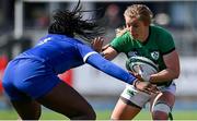 17 April 2021; Claire Molloy of Ireland is tackled by Madoussou Fall of France during the Women's Six Nations Rugby Championship match between Ireland and France at Energia Park in Dublin. Photo by Sam Barnes/Sportsfile