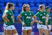 17 April 2021; Ireland players Eimear Considine, and Sene Naoupu, centre, after France scored their sixth try during the Women's Six Nations Rugby Championship match between Ireland and France at Energia Park in Dublin. Photo by Sam Barnes/Sportsfile