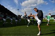 17 April 2021; Aaron Greene of Shamrock Rovers warms up before the SSE Airtricity League Premier Division match between Shamrock Rovers and Longford Town at Tallaght Stadium in Dublin. Photo by Eóin Noonan/Sportsfile