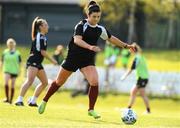 17 April 2021; Rachel Kearns of Galway Women during the warm-up before the SSE Airtricity Women's National League match between DLR Waves and Galway Women at UCD Bowl in Belfield, Dublin. Photo by Matt Browne/Sportsfile