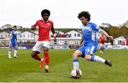 17 April 2021; Barry McNamee of Finn Harps in action against Walter Figueira of Sligo Rovers during the SSE Airtricity League Premier Division match between Sligo Rovers and Finn Harps at The Showgrounds in Sligo. Photo by Piaras Ó Mídheach/Sportsfile