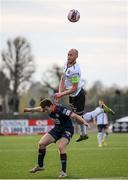 17 April 2021; Chris Shields of Dundalk in action against Jay McClelland of St Patrick's Athletic during the SSE Airtricity League Premier Division match between Dundalk and St Patrick's Athletic at Oriel Park in Dundalk, Louth. Photo by Stephen McCarthy/Sportsfile
