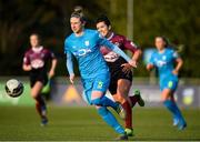 17 April 2021; Jess Gleeson of DLR Waves in action against Rachel Kearns of Galway Women during the SSE Airtricity Women's National League match between DLR Waves and Galway Women at UCD Bowl in Belfield, Dublin. Photo by Matt Browne/Sportsfile