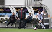 17 April 2021; Dundalk coach Filippo Giovagnoli looks on from the dugout during the SSE Airtricity League Premier Division match between Dundalk and St Patrick's Athletic at Oriel Park in Dundalk, Louth. Photo by Stephen McCarthy/Sportsfile