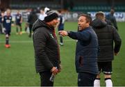 17 April 2021; Dundalk coach Filippo Giovagnoli speaks with St Patrick's Athletic assistant manager Patrick Cregg after the SSE Airtricity League Premier Division match between Dundalk and St Patrick's Athletic at Oriel Park in Dundalk, Louth. Photo by Stephen McCarthy/Sportsfile