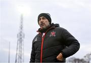 17 April 2021; Dundalk coach Filippo Giovagnoli leaves the field after the SSE Airtricity League Premier Division match between Dundalk and St Patrick's Athletic at Oriel Park in Dundalk, Louth. Photo by Ben McShane/Sportsfile