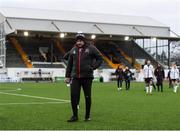 17 April 2021; Dundalk coach Filippo Giovagnoli leaves the field after the SSE Airtricity League Premier Division match between Dundalk and St Patrick's Athletic at Oriel Park in Dundalk, Louth. Photo by Ben McShane/Sportsfile