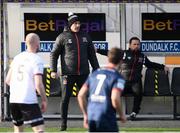 17 April 2021; Dundalk coach Filippo Giovagnoli and coach Giuseppi Rossi, right, during the SSE Airtricity League Premier Division match between Dundalk and St Patrick's Athletic at Oriel Park in Dundalk, Louth. Photo by Stephen McCarthy/Sportsfile